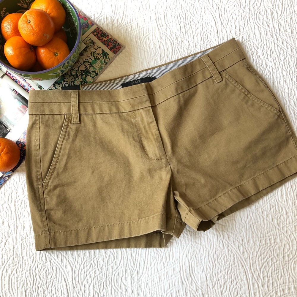 J Crew Chino Shorts in Dark Khaki